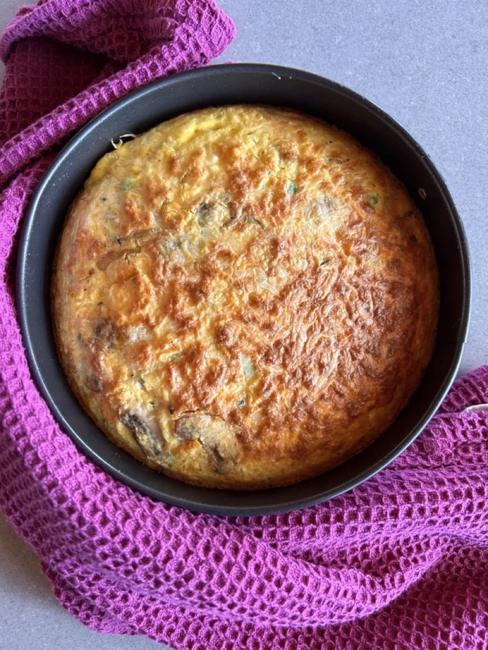 Fluffy Mushroom &amp; Feta Quiche