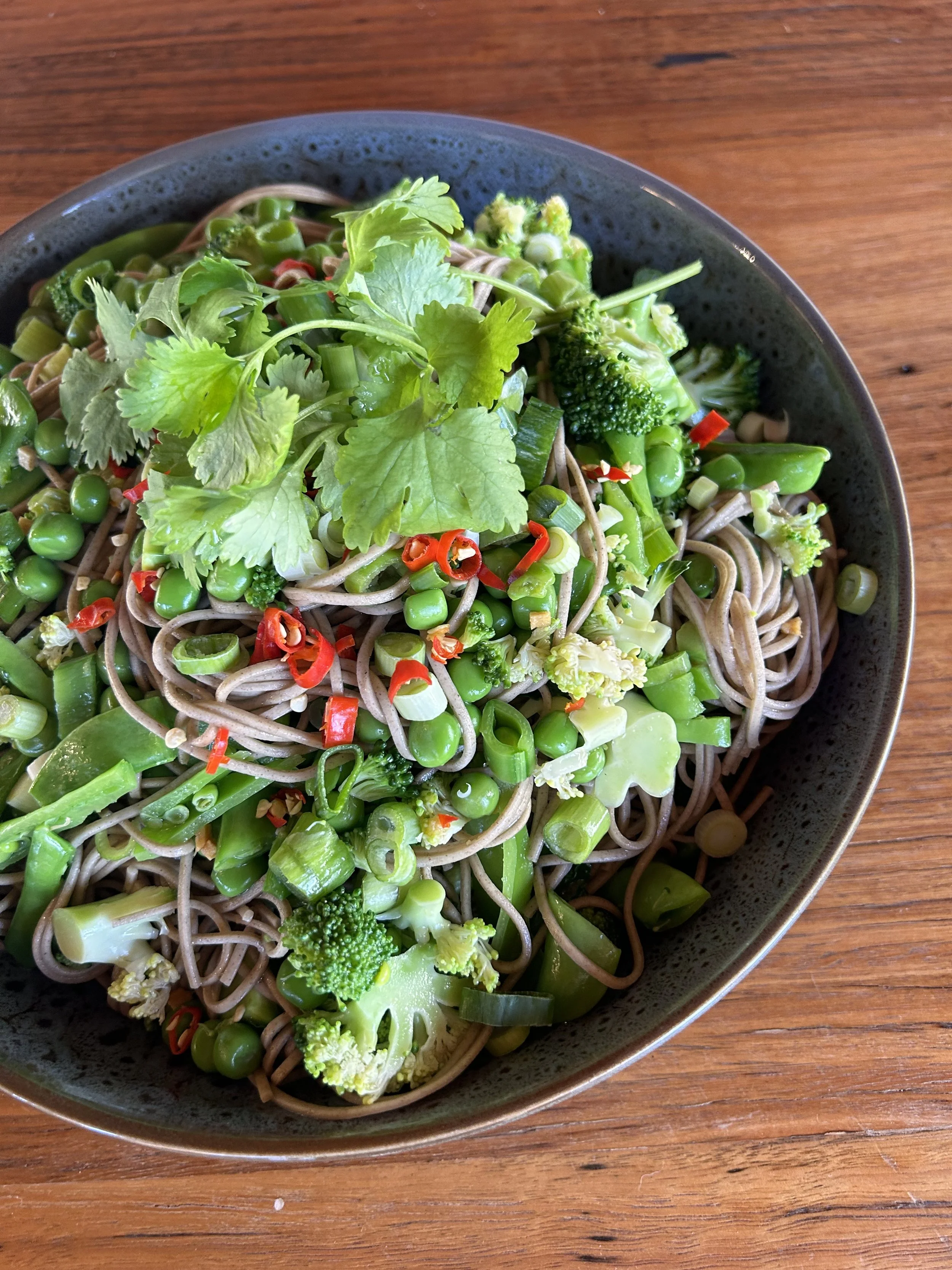 Greens &amp; Soba Noodle Salad