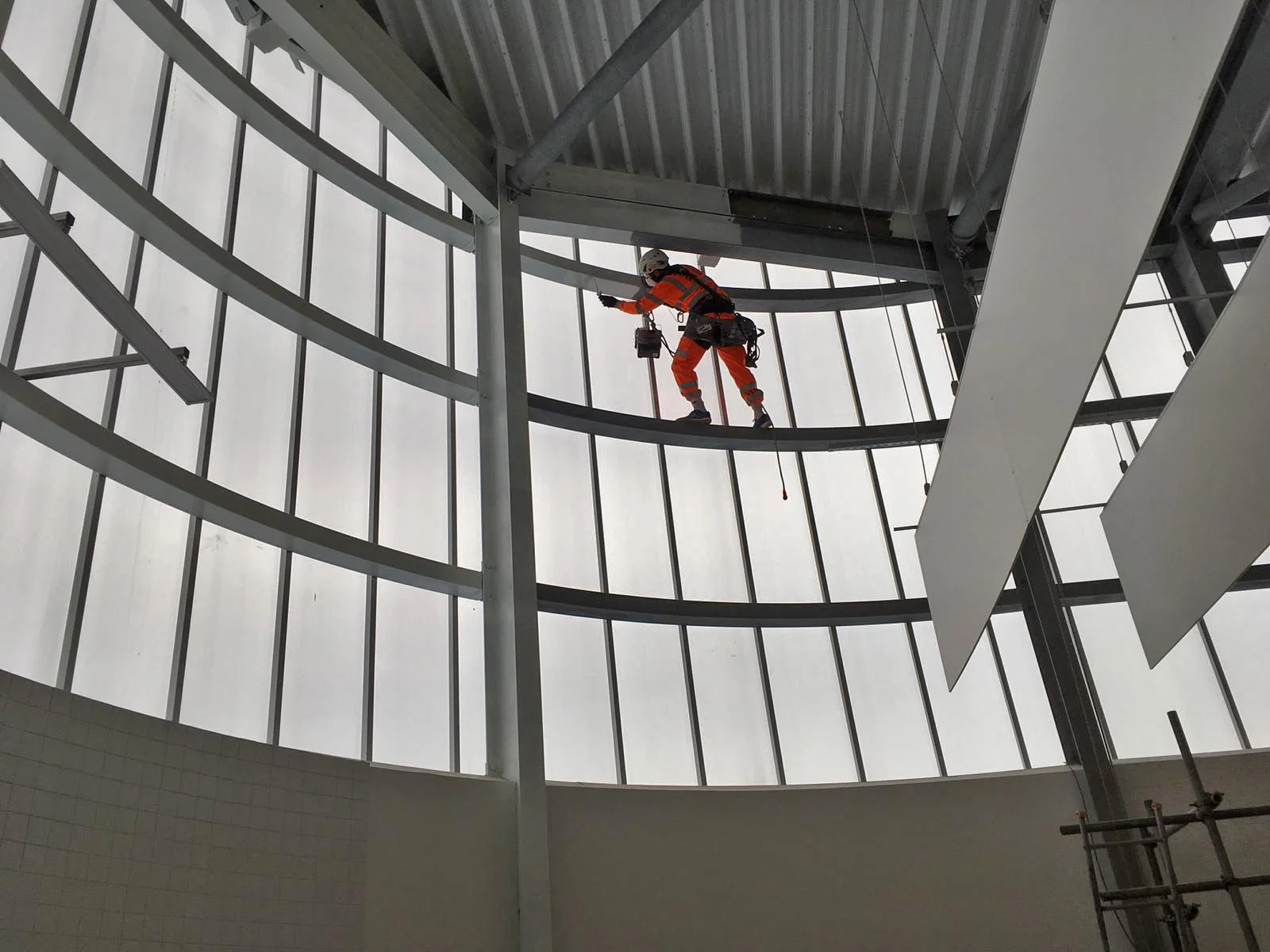 High Level Steelwork Painting - Shopping Centre