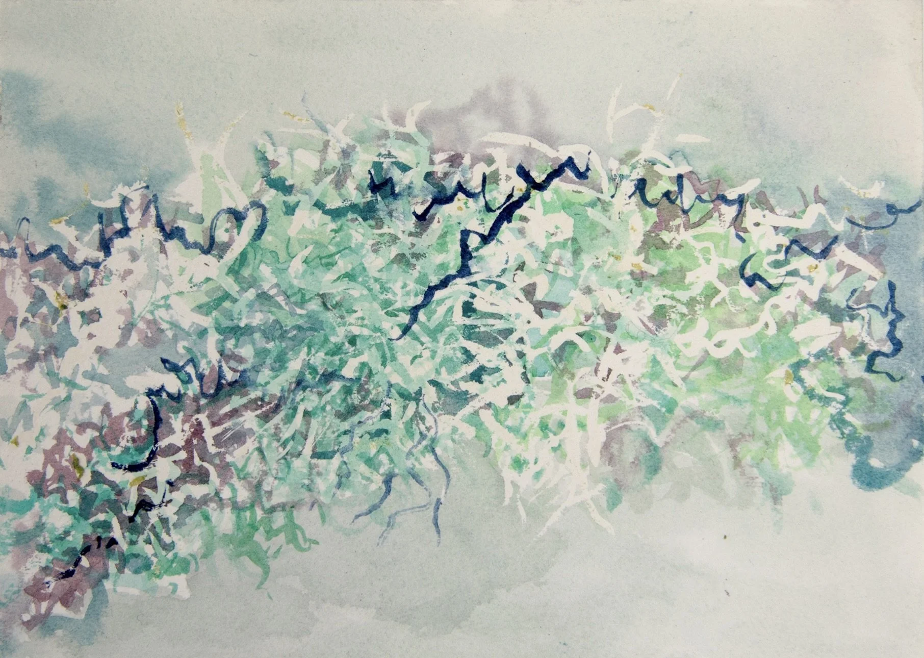 LANDED (2025)
Watercolour on arches paper 
Dimensions: w: 68cm h: 87cm
(Sold)