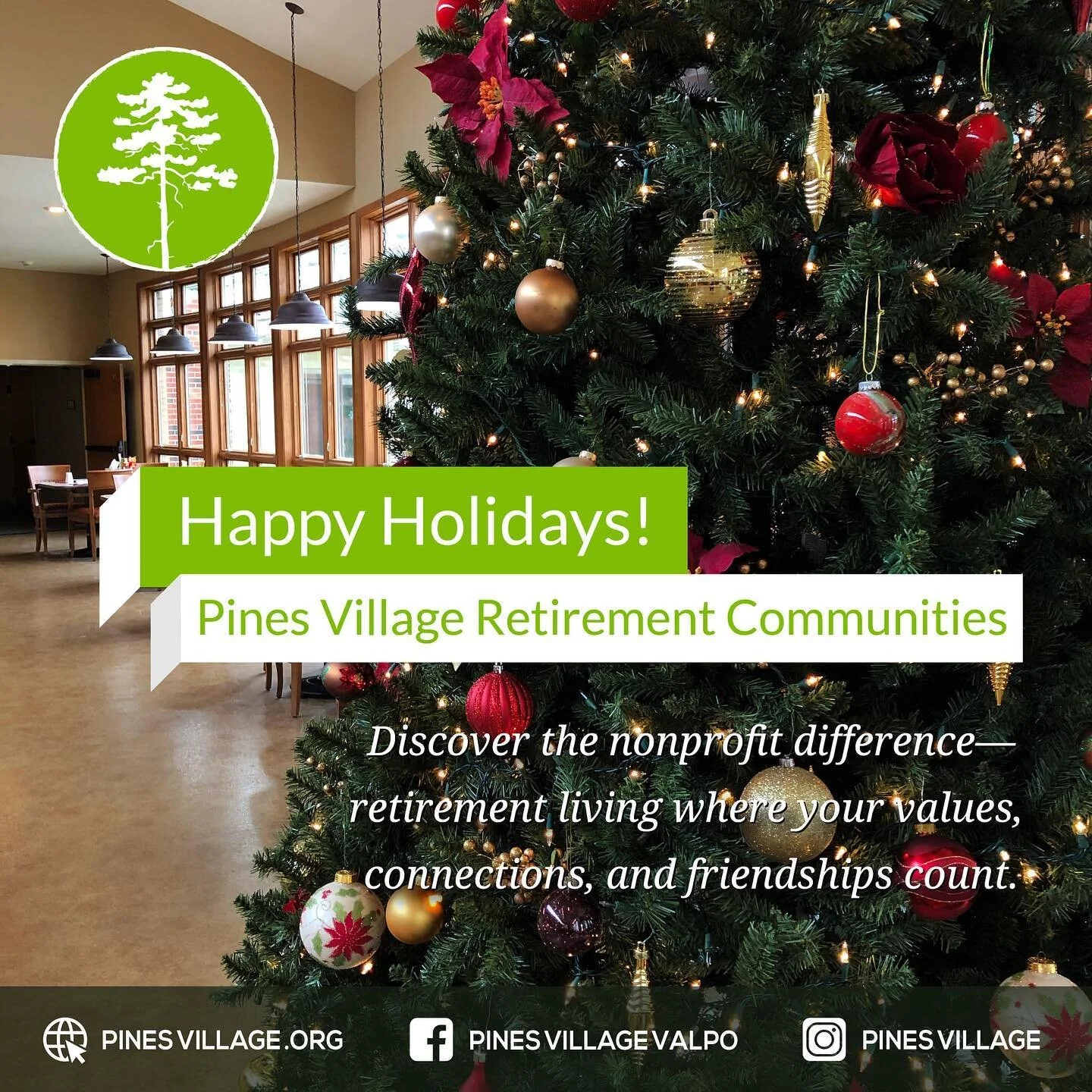 Wishing you a safe and happy holiday from everyone at Pines Village! We know it's been a tough year, but there is always time to reflect on what we are grateful for and hold space for the sweet memories of years past. ✨✨✨