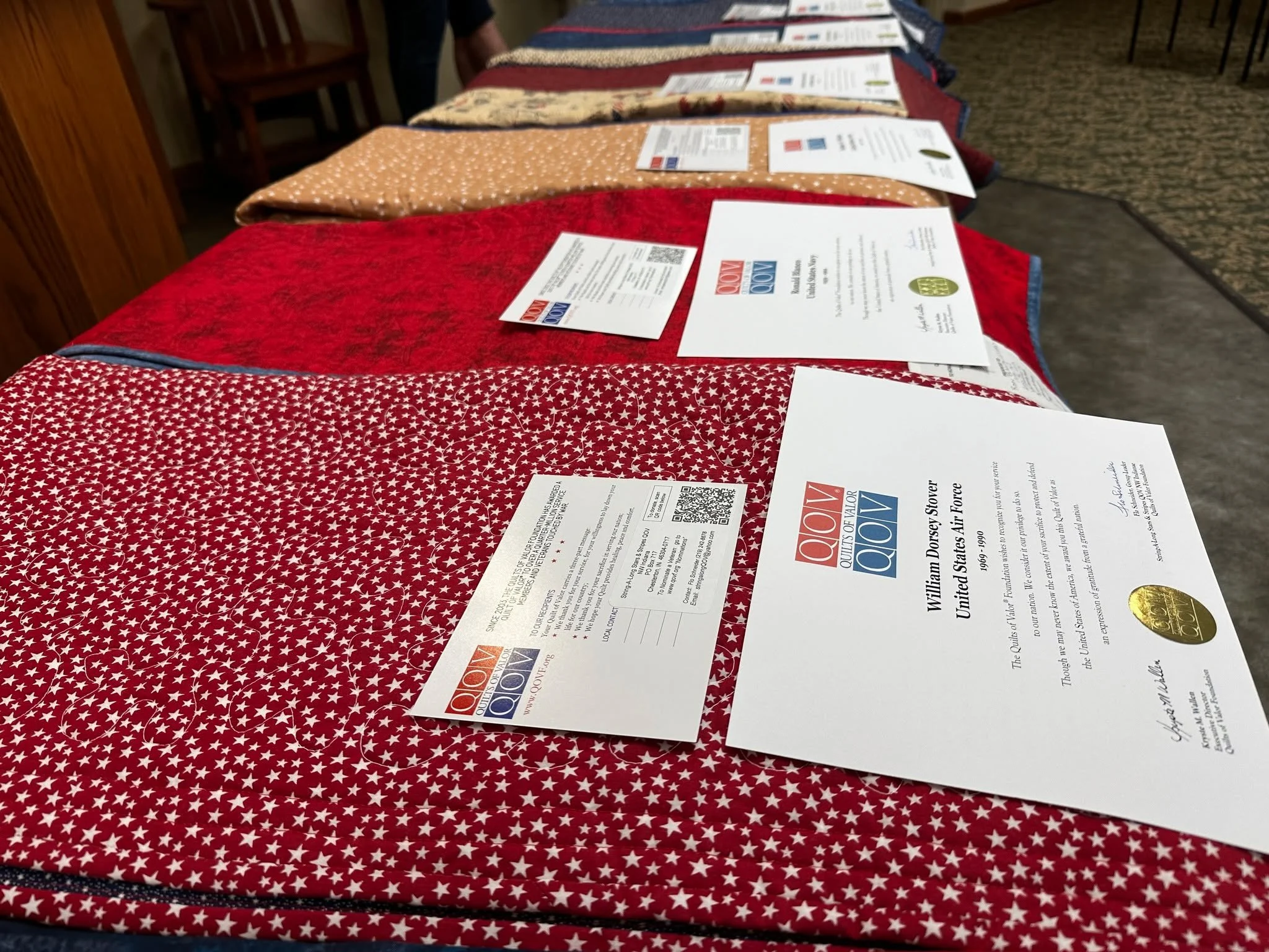 There are stories that deserve to be heard. Today, our Veterans shared memories of their service in their own voices, marked by gratitude, humility, and quiet strength.

We are honored to host the Northwest Indiana chapter of the @quiltsofvalorfounda