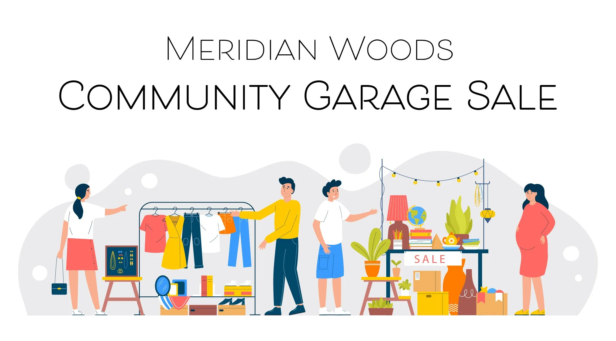 Mark your calendar for the Meridian Woods Community Garage Sale! 🗓️ Join us on Friday, June 6 from 9 am to 3 pm for a day of bargain hunting and hidden treasures.  You never know what you&rsquo;ll find. Household items, d&eacute;cor, books, seasonal