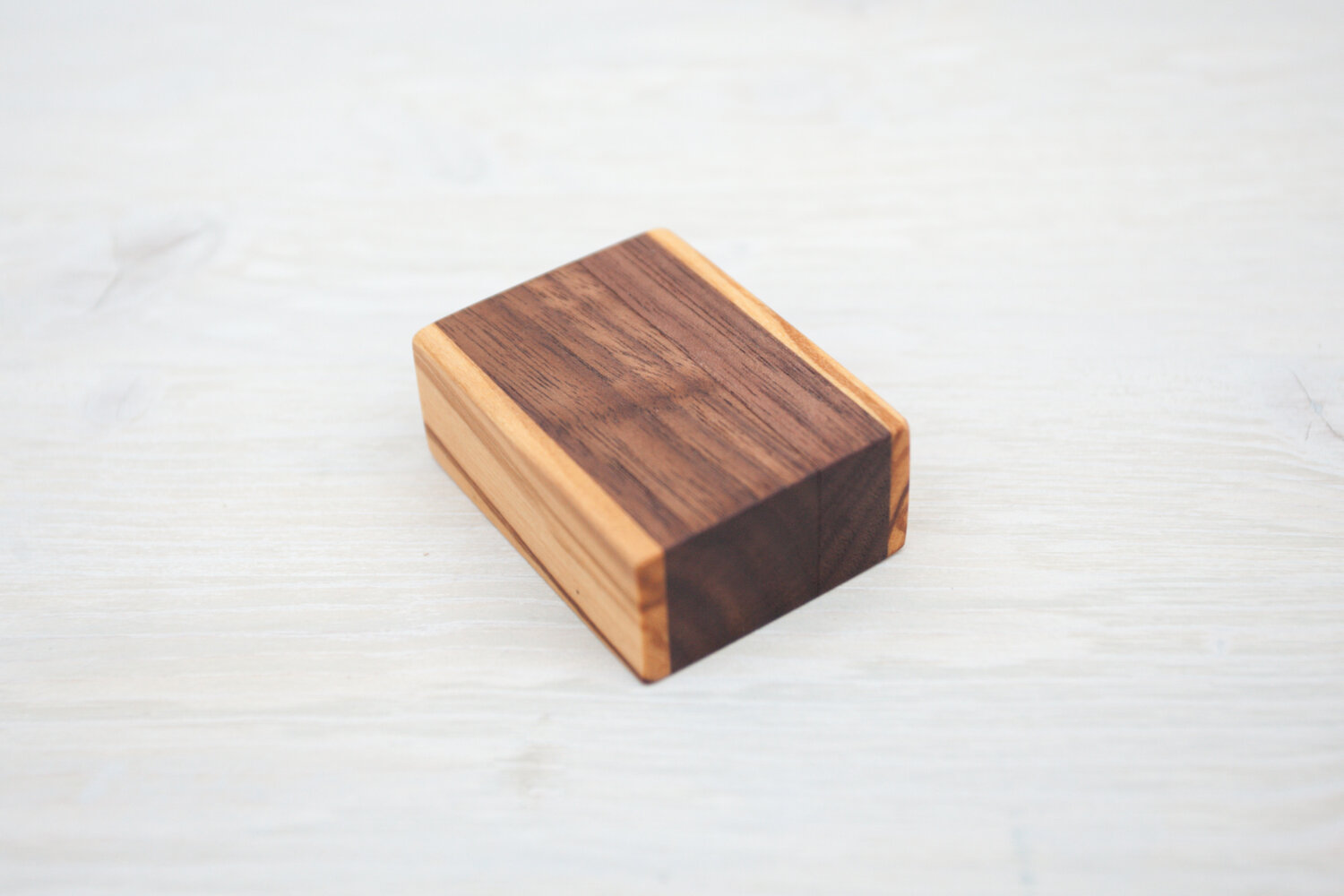 Slim Ring Box Made From Walnut And Greek Olive Wood To Order The Northern Forest