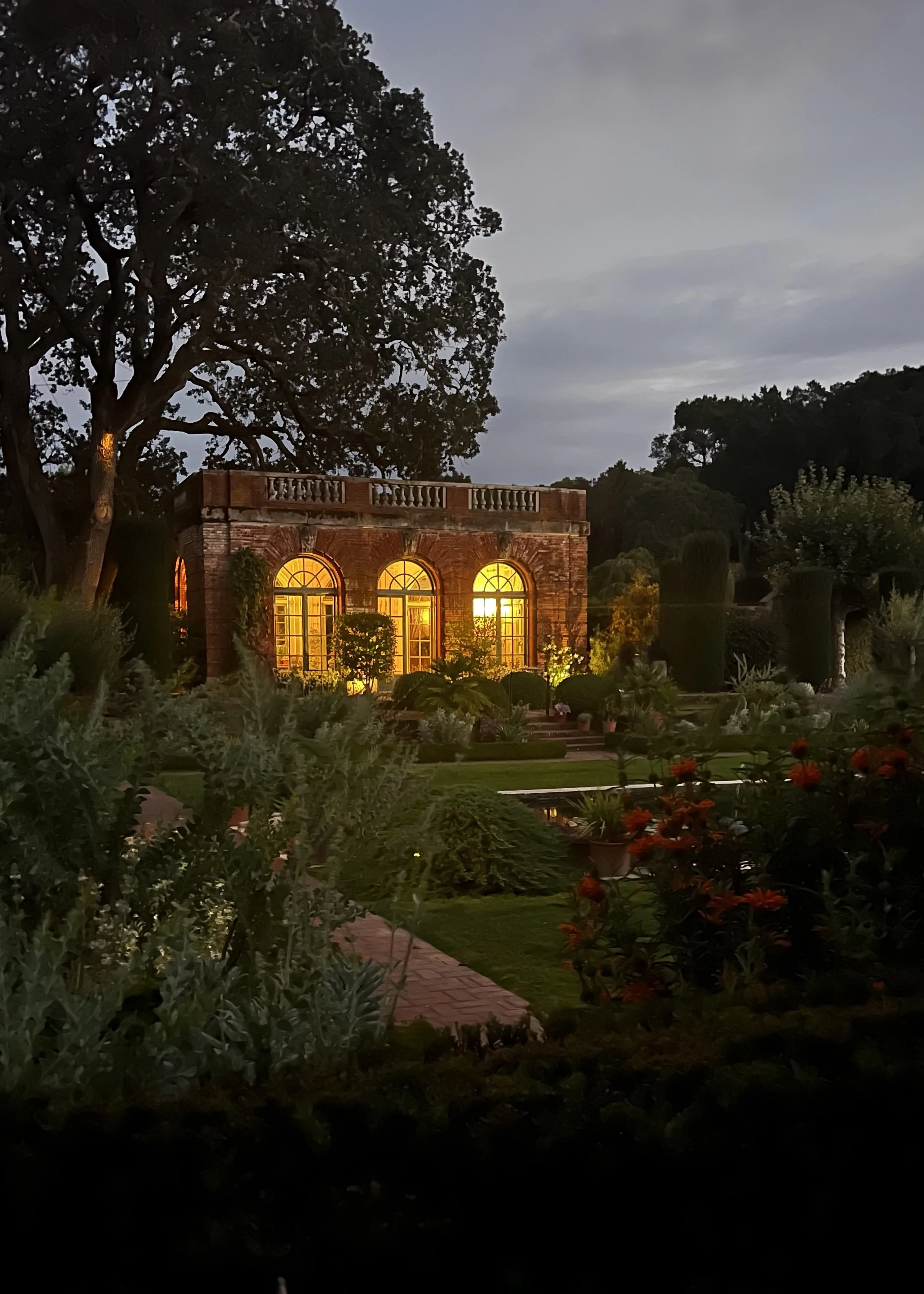 Nighttime at Filoli Gardens, California