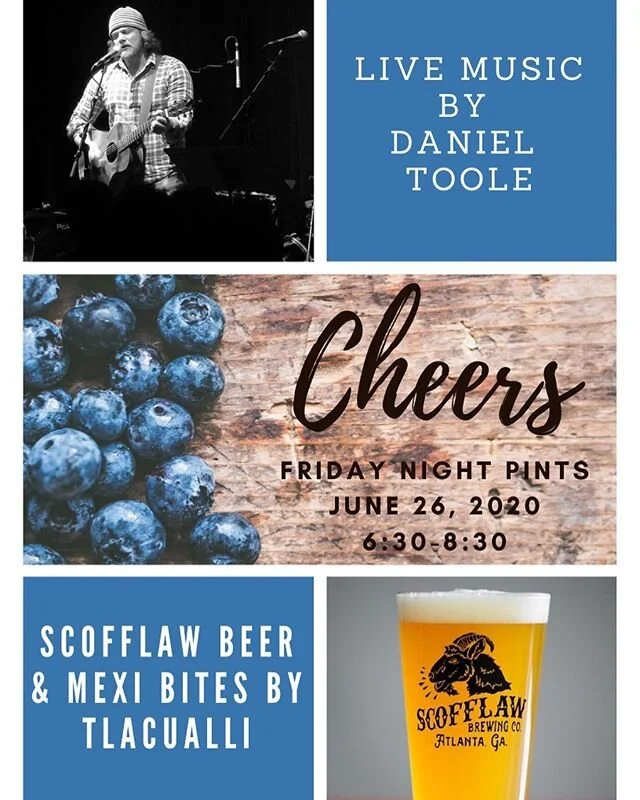 Friday night!  Plenty of space for social distancing.  No dogs please!  Food, music, cold 🍺, blueberry picking!
Copy and paste to register:

https://form.jotform.com/201625042608144