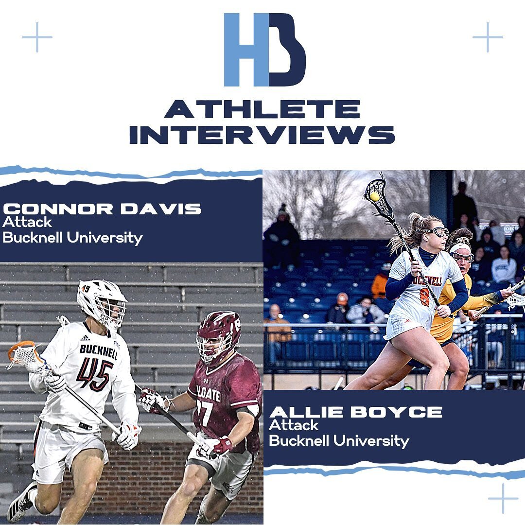 💥 HB Athlete Interviews 💥⁣⁣
⁣⁣
Connor Davis and Allie Boyce, two collegiate lacrosse players at  Bucknell University sat down with HB&rsquo;s own Chris and Matt to talk about the transition from high school to college lacrosse. There&rsquo;s a lot 