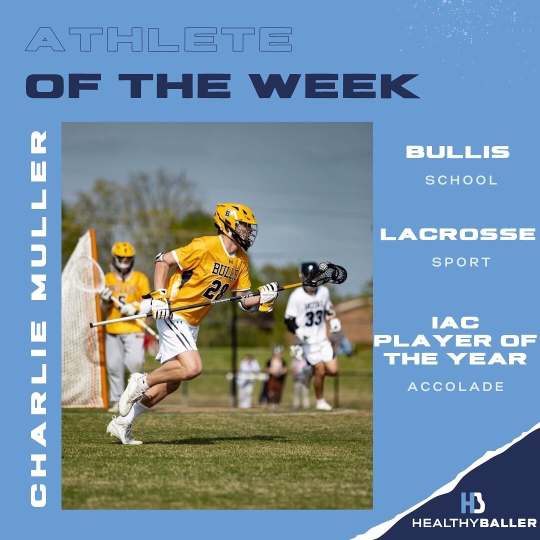 Charlie Muller is a senior at Bullis School heading to play lacrosse at Harvard in the Fall. Charlie lead the bulldogs to an IAC Championship and was just crowned IAC player of the year and an Under Armour All-American. Charlie has worked with @coach