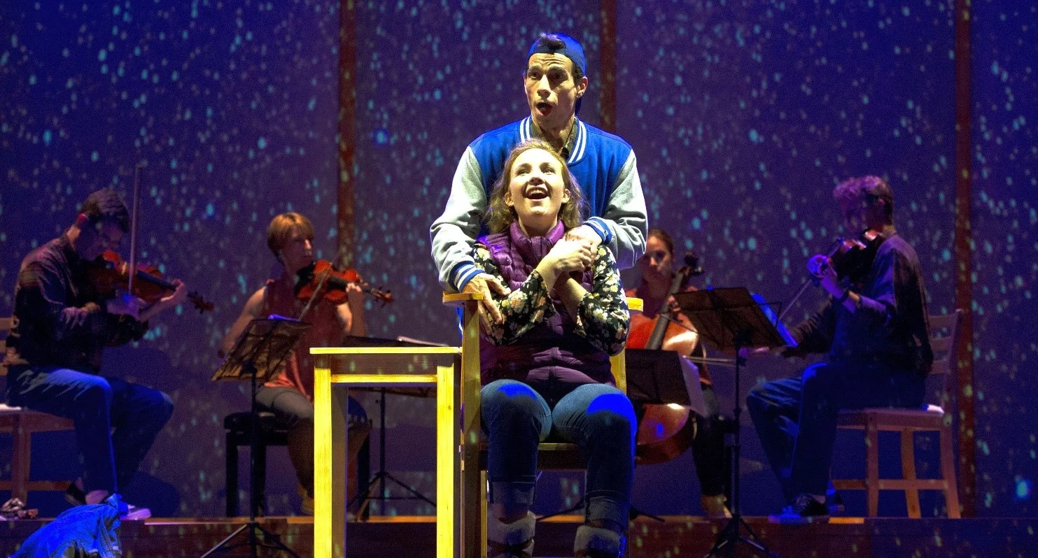 Sasha Cooke (seated) and Kelly Markgraf in As One (Kaminsky/Campbell/Reed), an opera that has had 27 new productions since its commission, development and premiere in 2014. Photo by Dave Munch for Chautauqua Institution