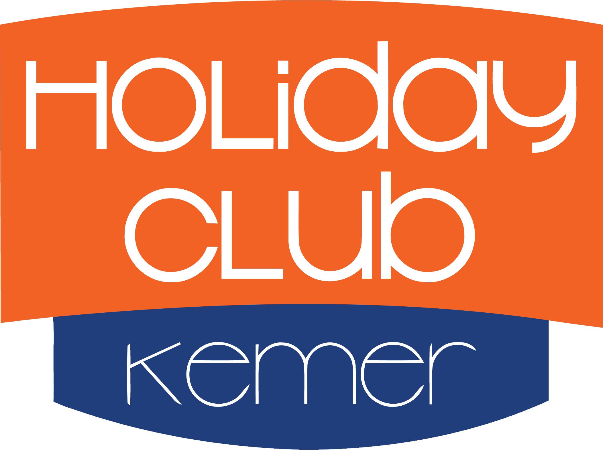 Logo des Holiday Club Kemmer mit orange-weißer und dunkelblauer Gestaltung.