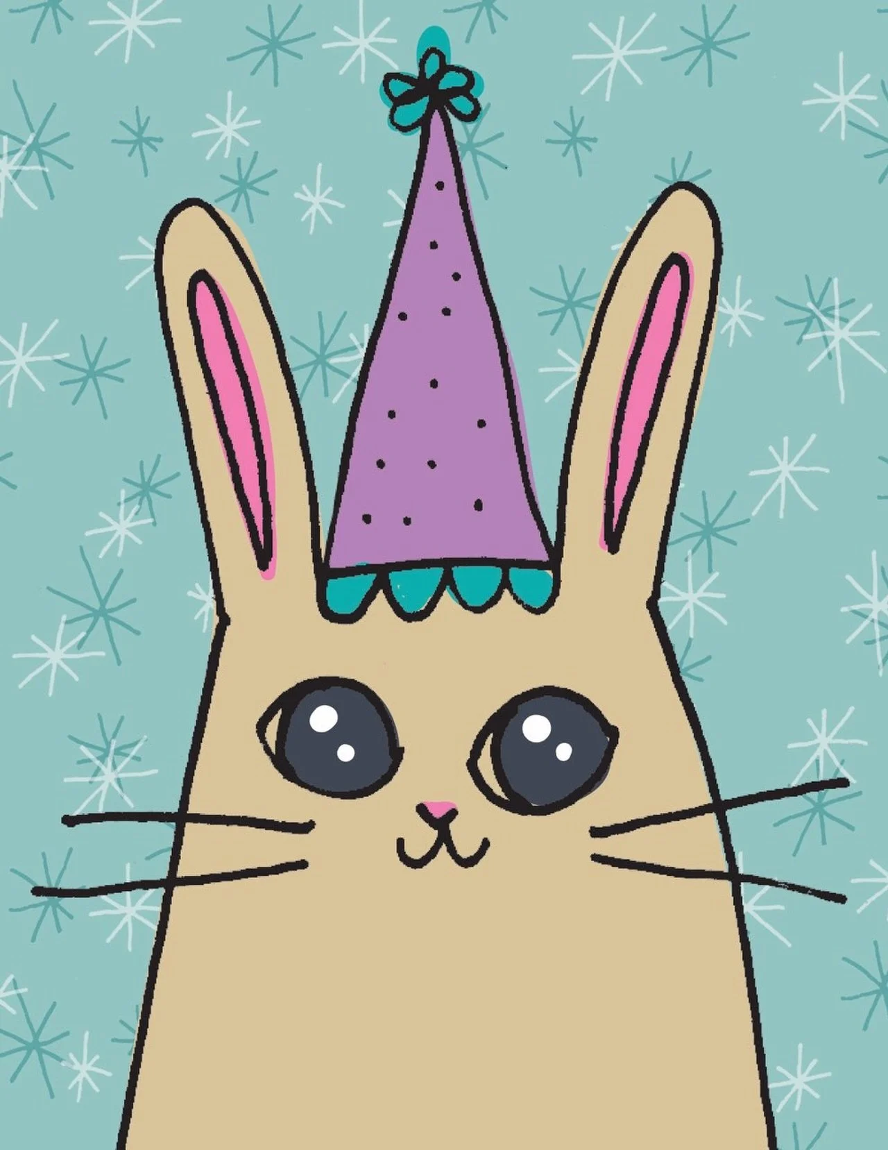 Party bunny #illustration #cute #party #tweeart #missykulikart