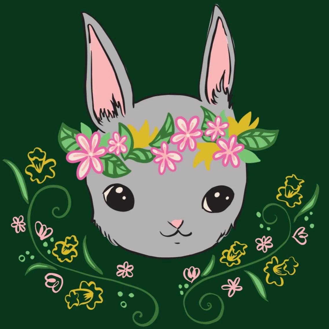 I always love a woodsy woodland rabbit.🍄🍃✨ #missykulikart #illustration #tweeart #morigirlart #woodsywoodland