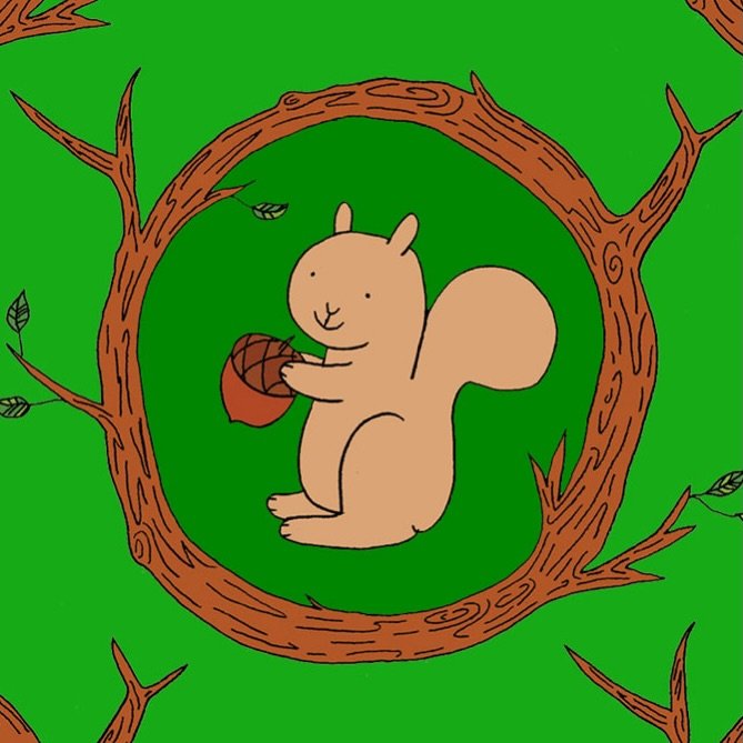 This little squirrel is wishing you a happy autumn. #drawing #squirrelart #cuteart #autummnart #illustration