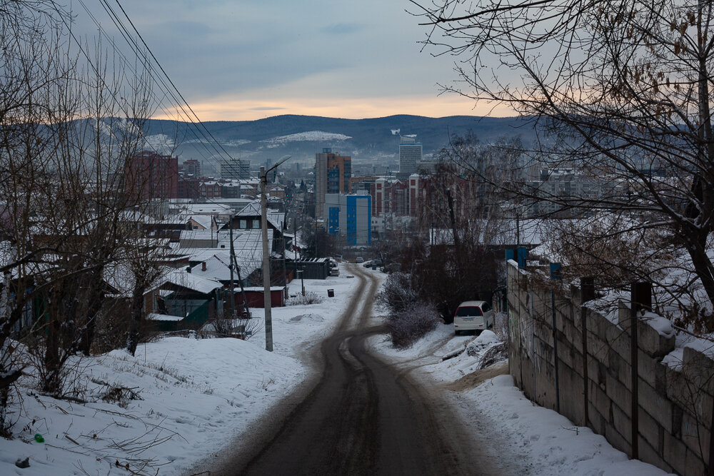  I walked up a big hill in Krasnoyarsk.  