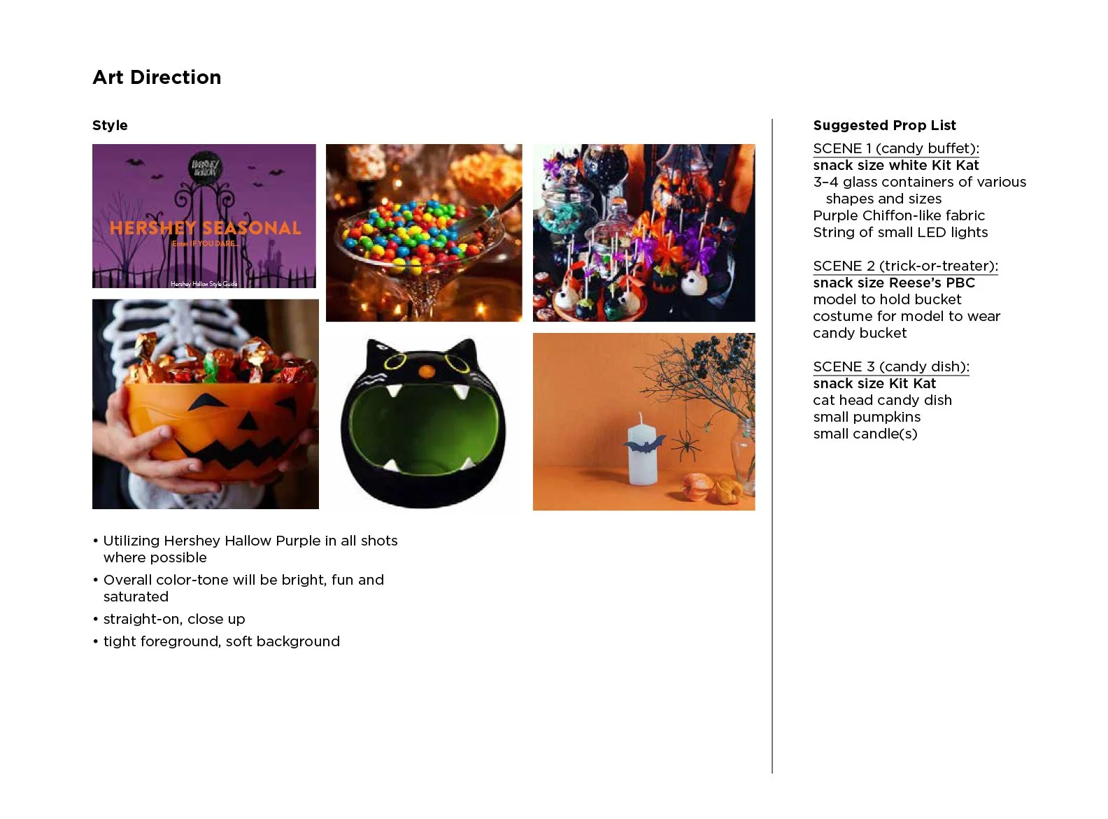 Art Direction Sheet