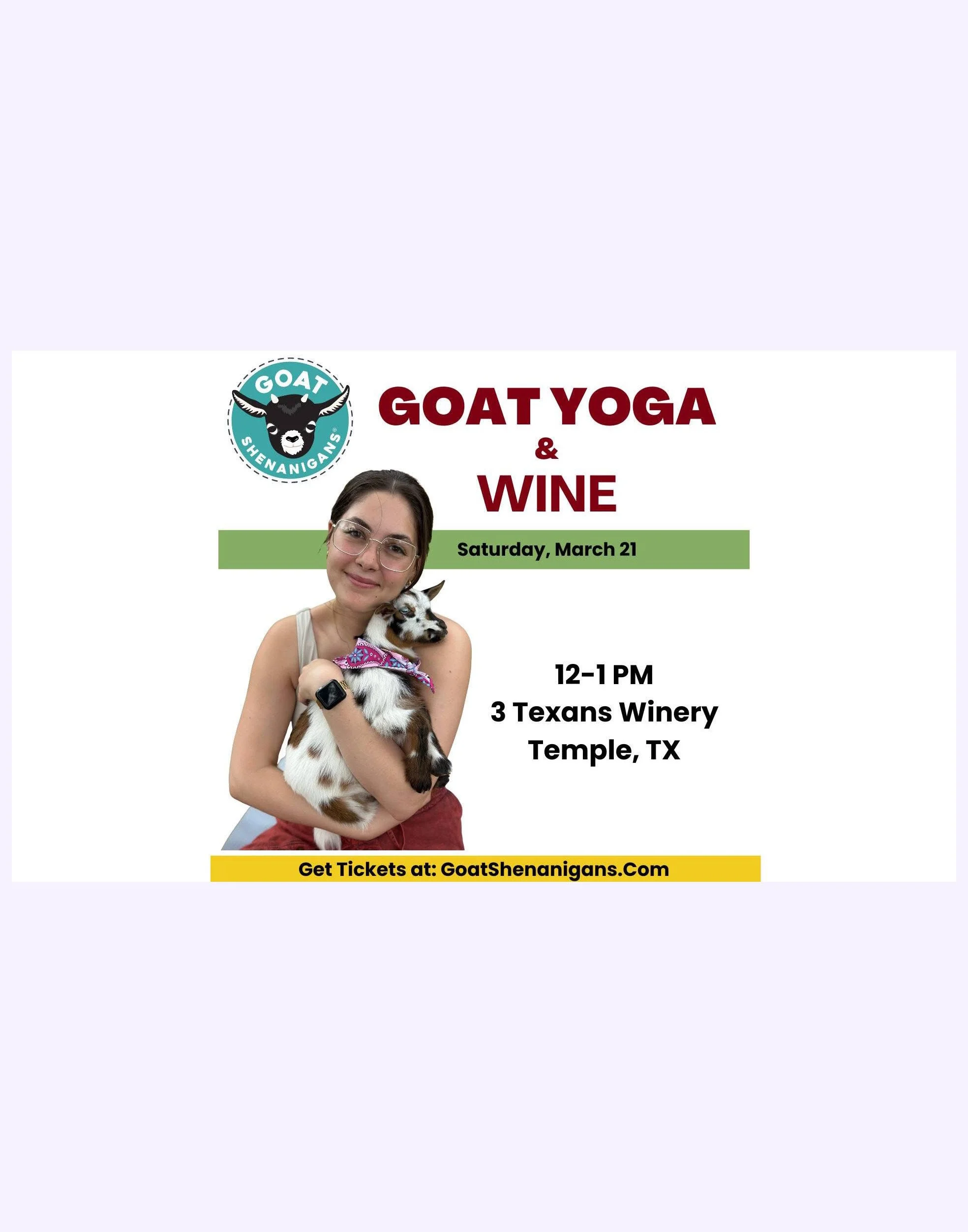 Goat Yoga &amp; Wine