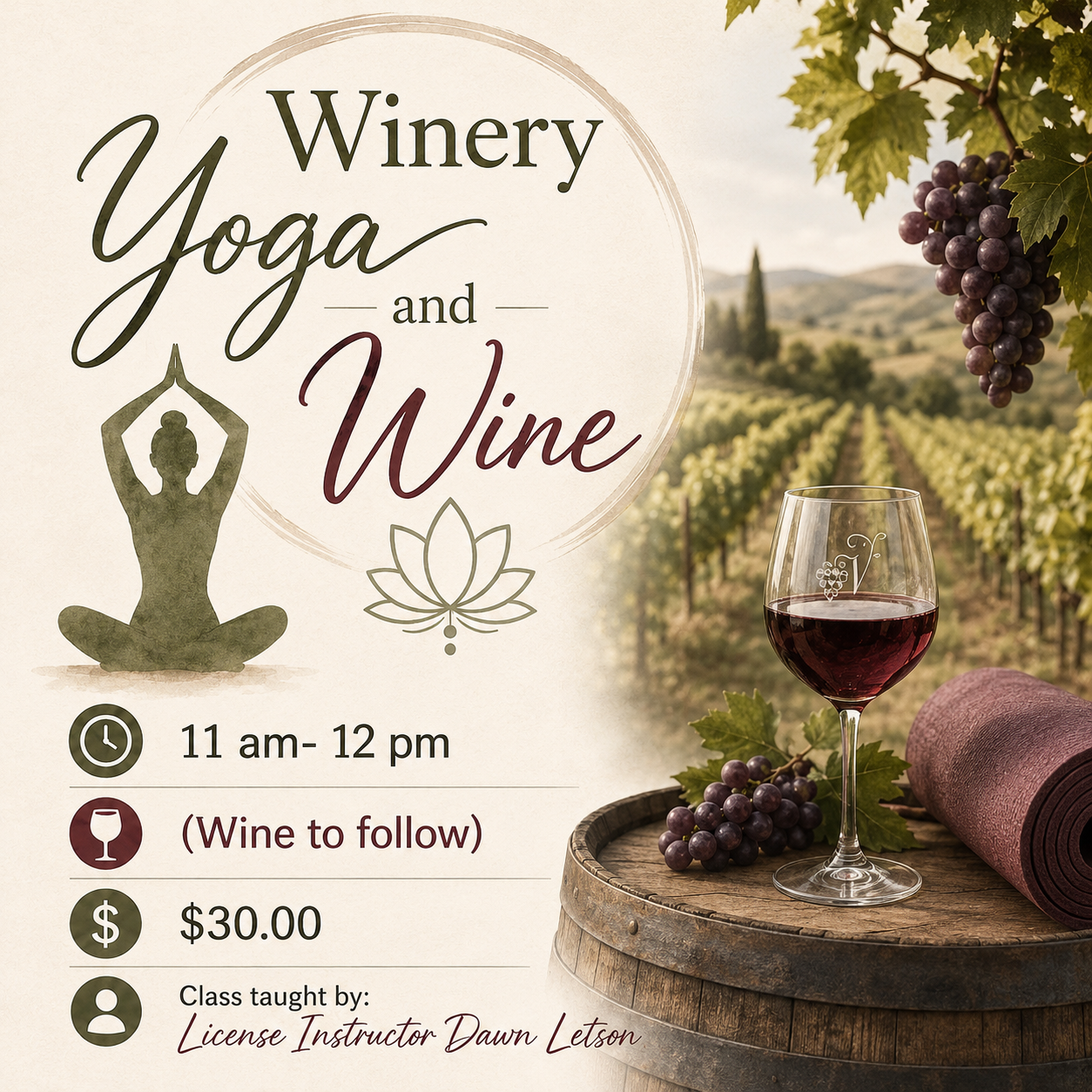 Yoga and Wine