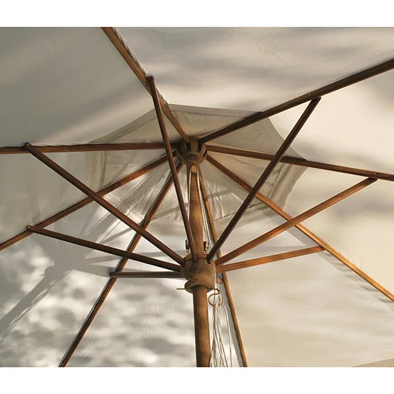 Kingsley Bate | Teak umbrella available in 9', 10' or 11.5' octagon