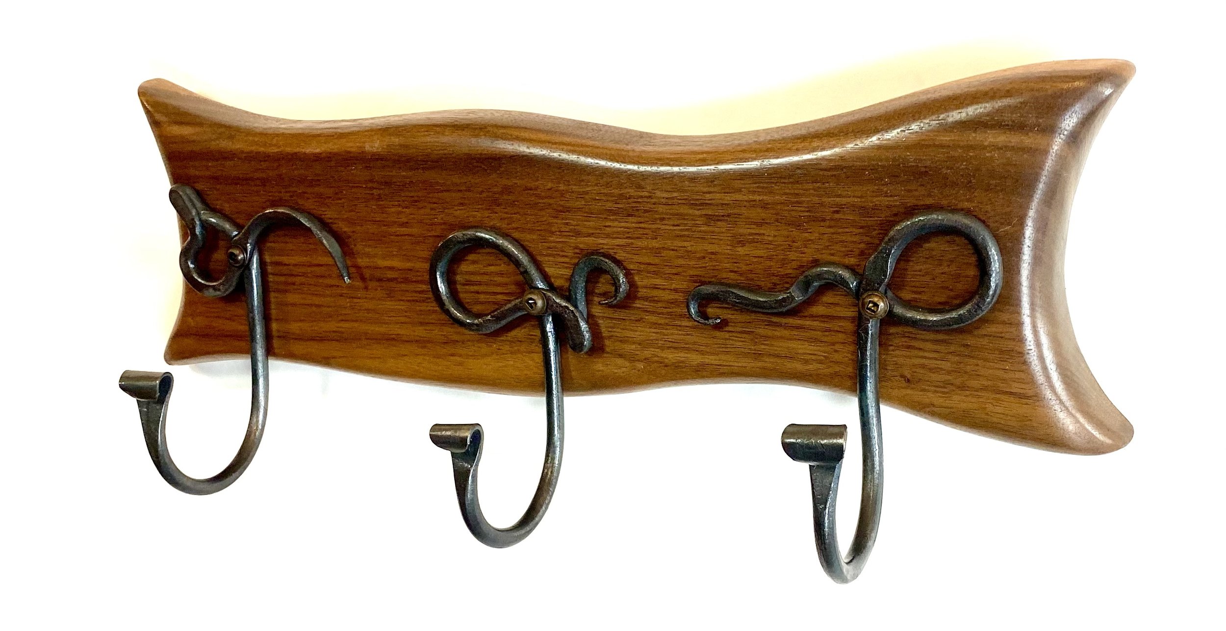 Walnut three hooks