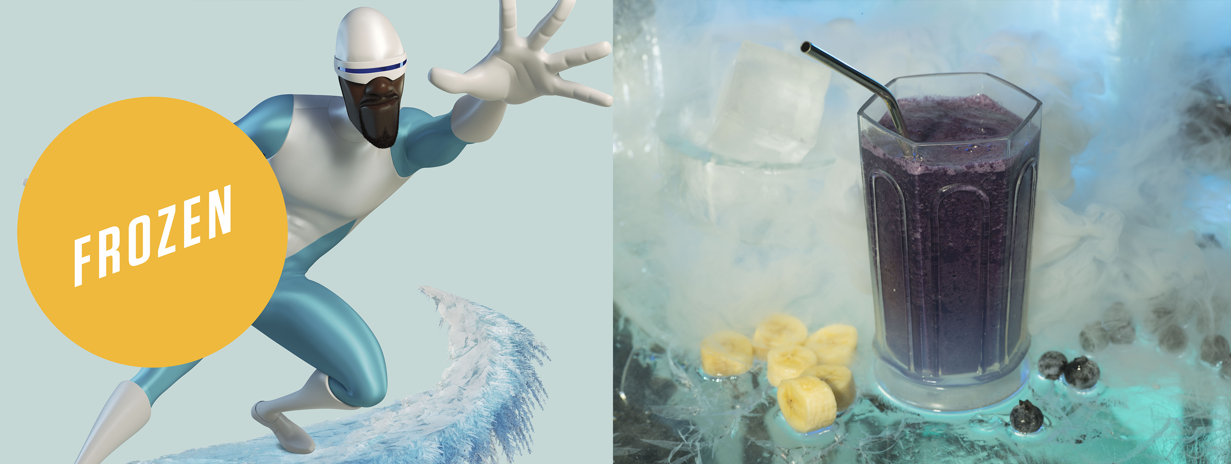 Frozone’s Frozen Blueberry Protein Shake