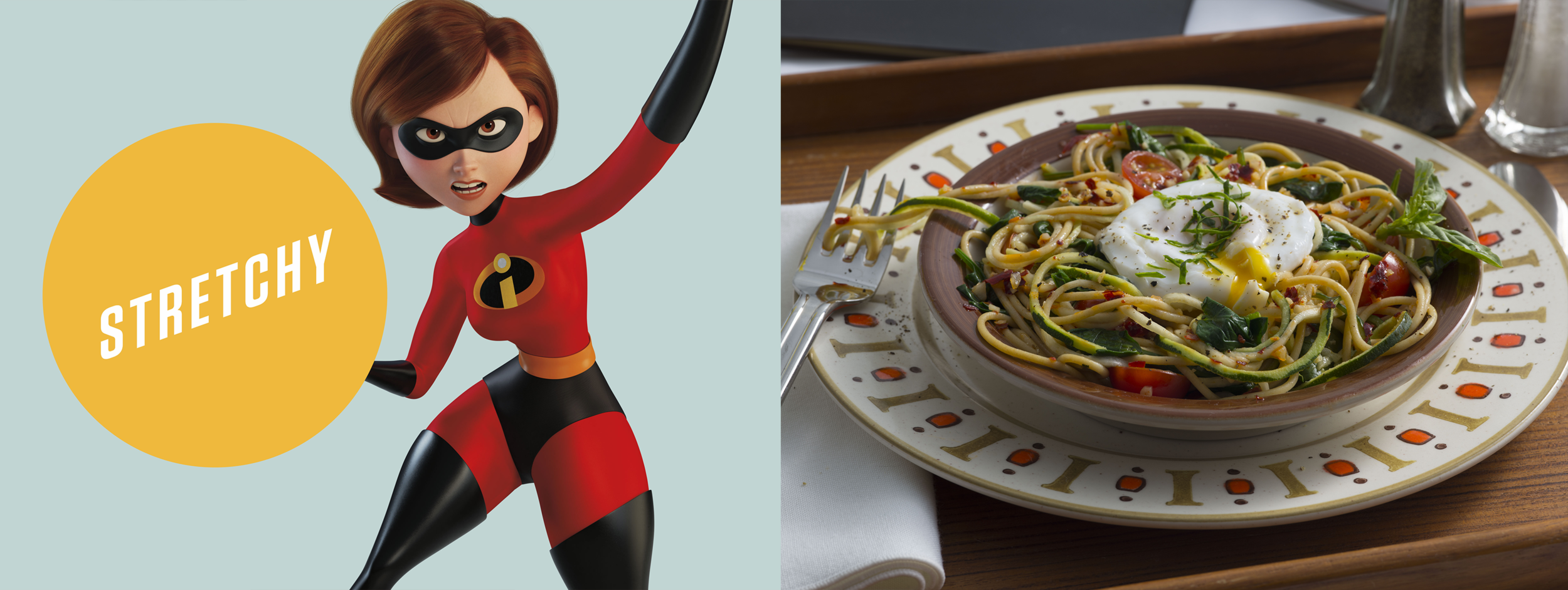 Elastigirl’s Stretchy Egg Carbonara
