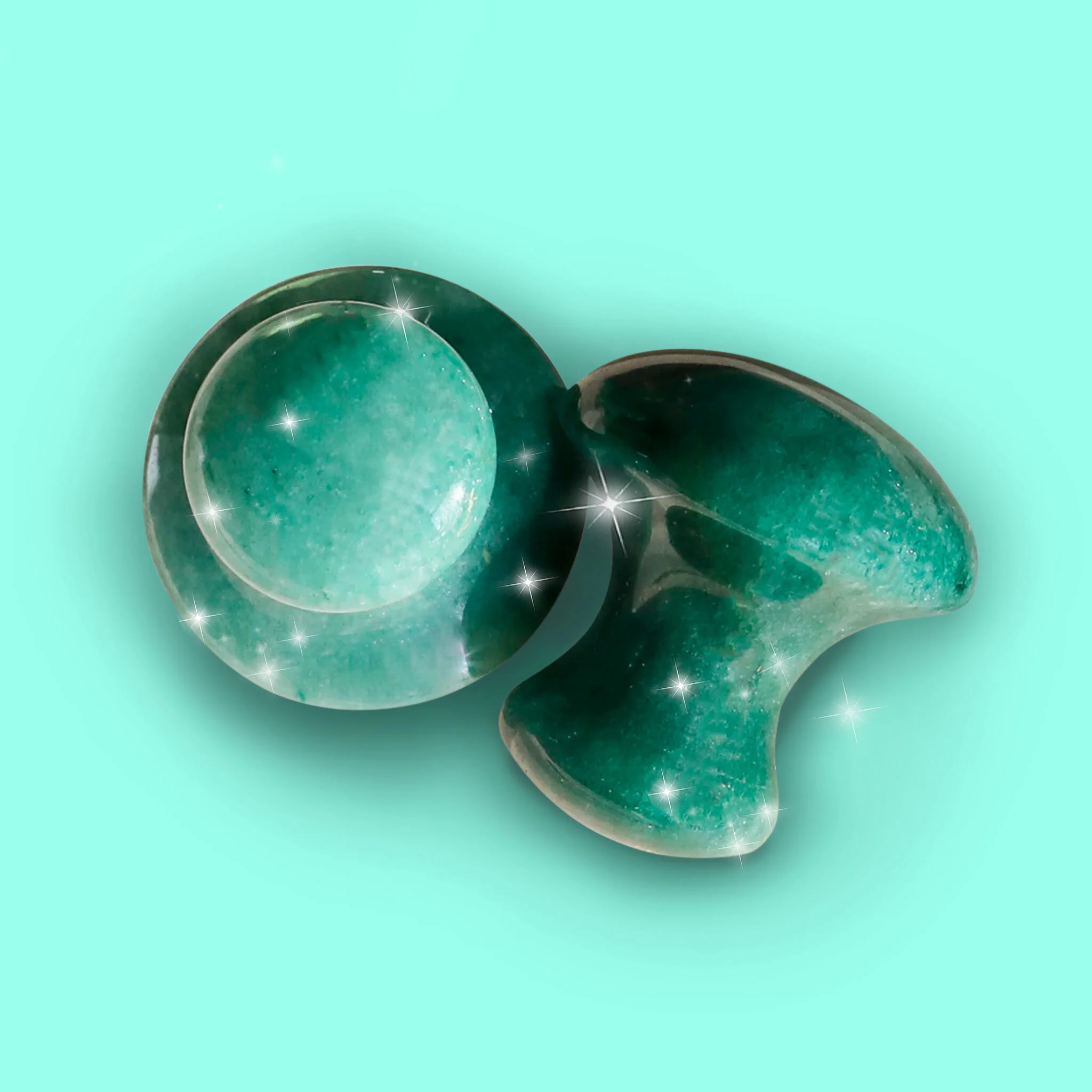 Cogumelos Gua Sha Aventurina Verde