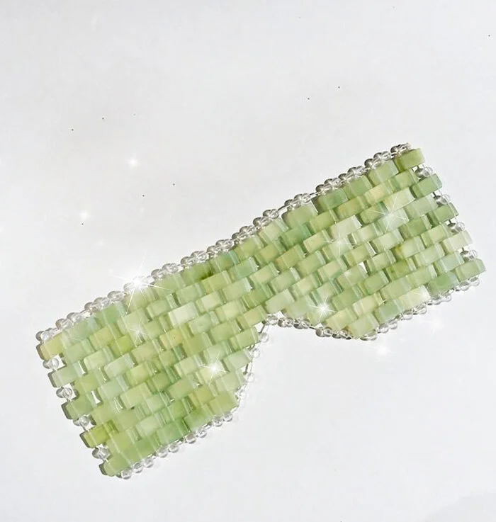 Máscara para Olhos - Quartzo Rosa e Jade 