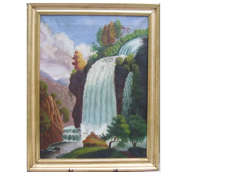 Hudson River Waterfall Landscape--c. 1860