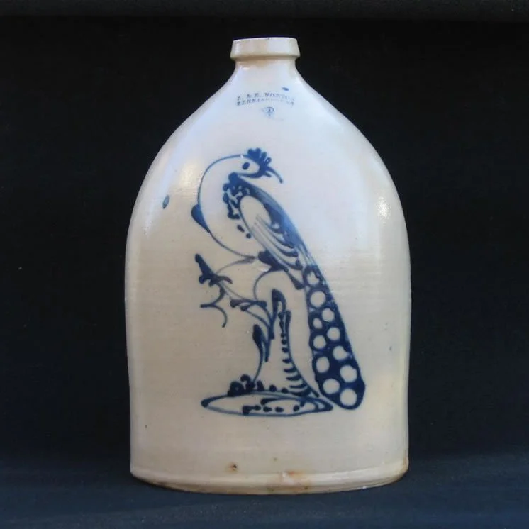 Rare J&E Norton 3 Gal. Peacock Jug