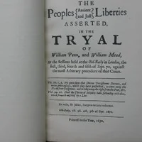 The Trial of William Penn and William Mead at the Old Bailey