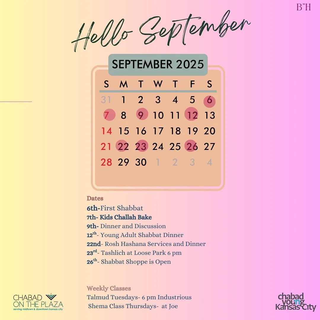 Hello September! Check out our full month of Jewish connections and community ❤️