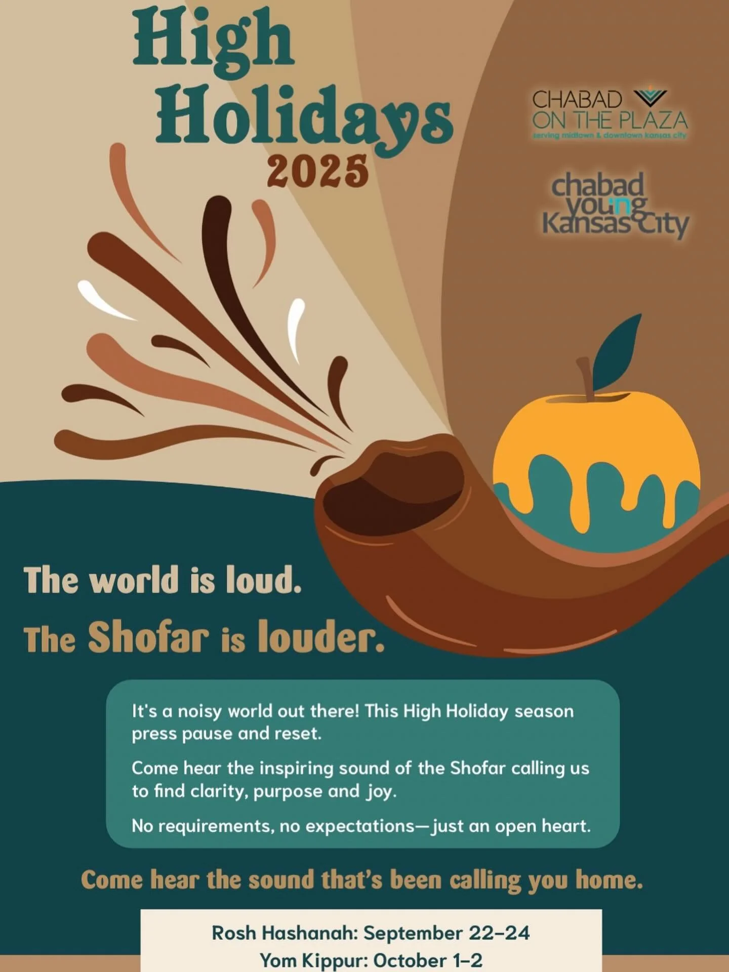 We are only ONE week away from Rosh Hashana &amp; Yom Kippur is coming quickly! Join the Chabad on the Plaza family for High Holiday celebrations, meals, &amp; services. This is the perfect time to get involved with your local Jewish community!

Rosh