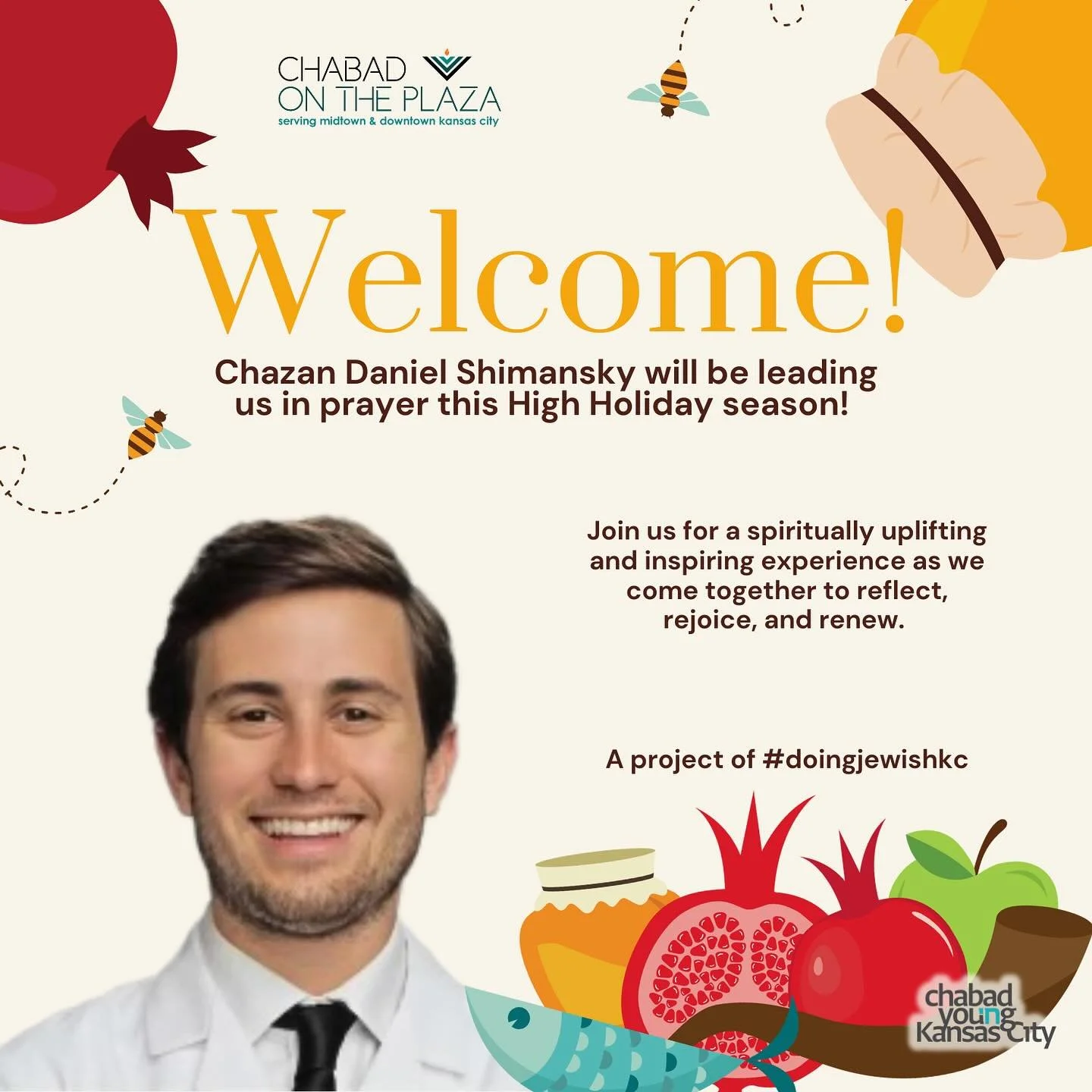 We&rsquo;re thrilled to welcome back Chazan Daniel Shimansky to lead us in prayer this High Holiday season! 

Join us for a spiritually uplifting and inspiring experience as we come together to reflect, rejoice, and renew. ✨

Don&rsquo;t miss this sp