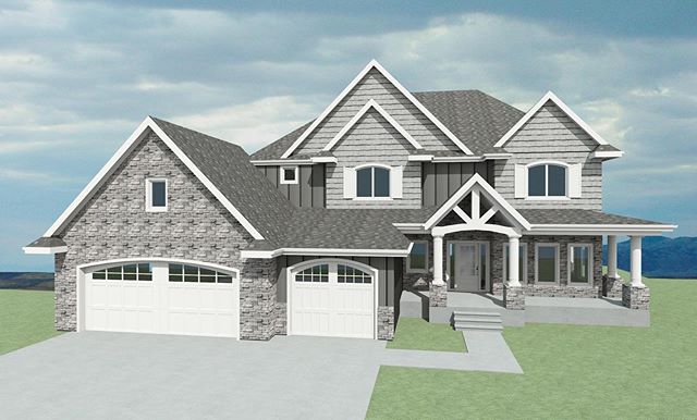 Who loves steep roof pitches? Check out the newest home currently being built by Harvey Custom Homes.