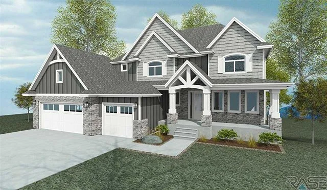 This new home is currently being built in Mystic Creek Addition and has just passed the framing phase. The picture below is the rendering of how the home will look when it's completed. See how 605 Drafting + Design can help you with your new construc