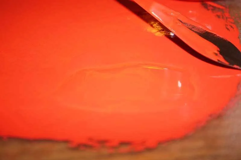 Mulled to a smooth paste, adding more medium to get the right consistency