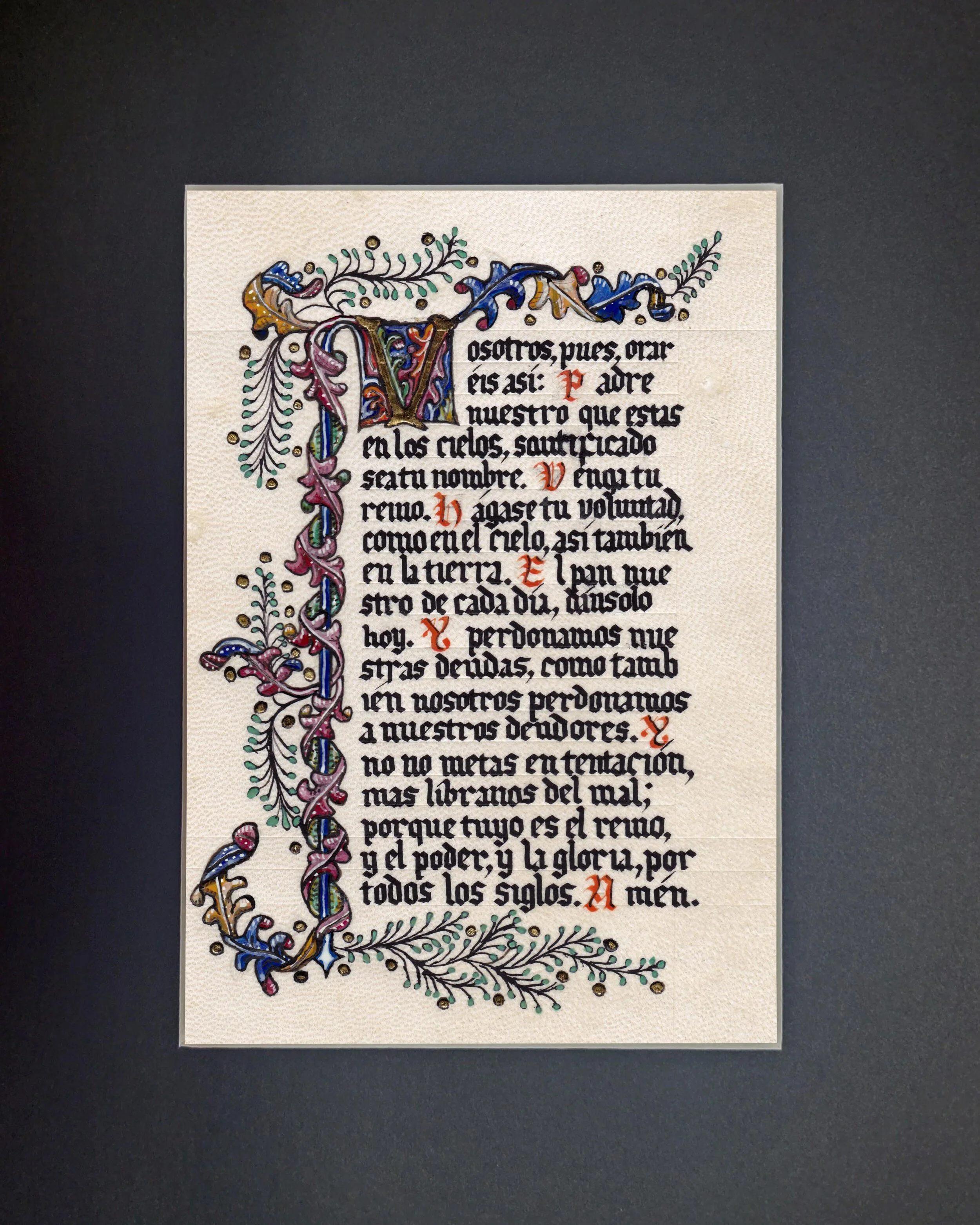 Lord's Prayer, Spanish Fine Art Print — Scribal Work Shop