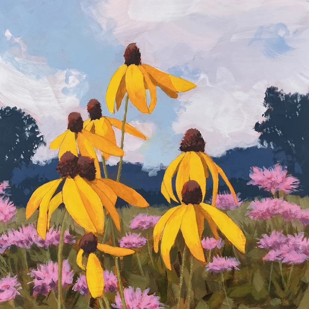 Yellow Coneflowers — Jim Musil Painter