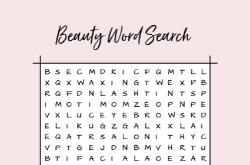Beauty Word Search