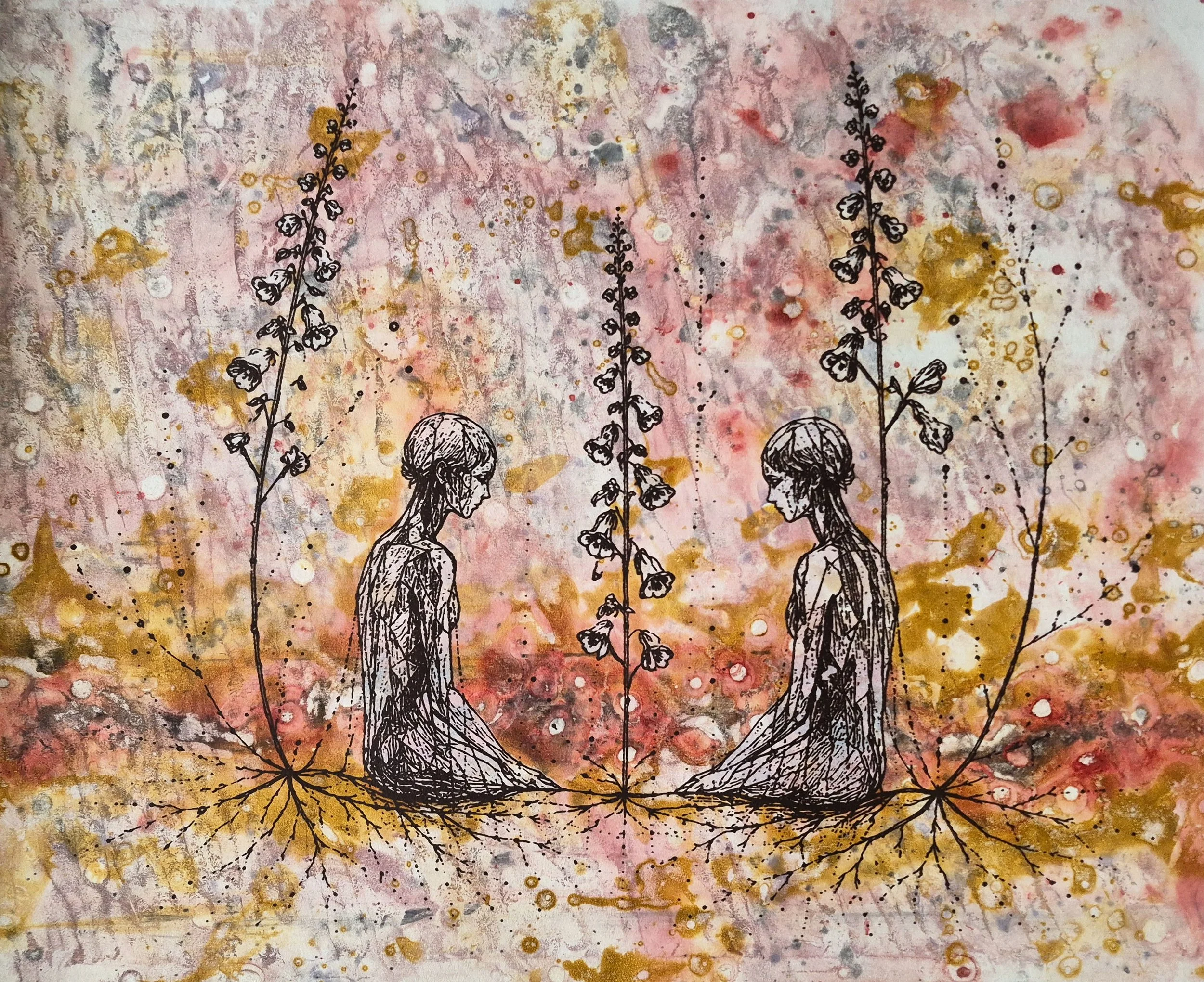   What Remains Between Us   Monoserigraph  16x20  2026 