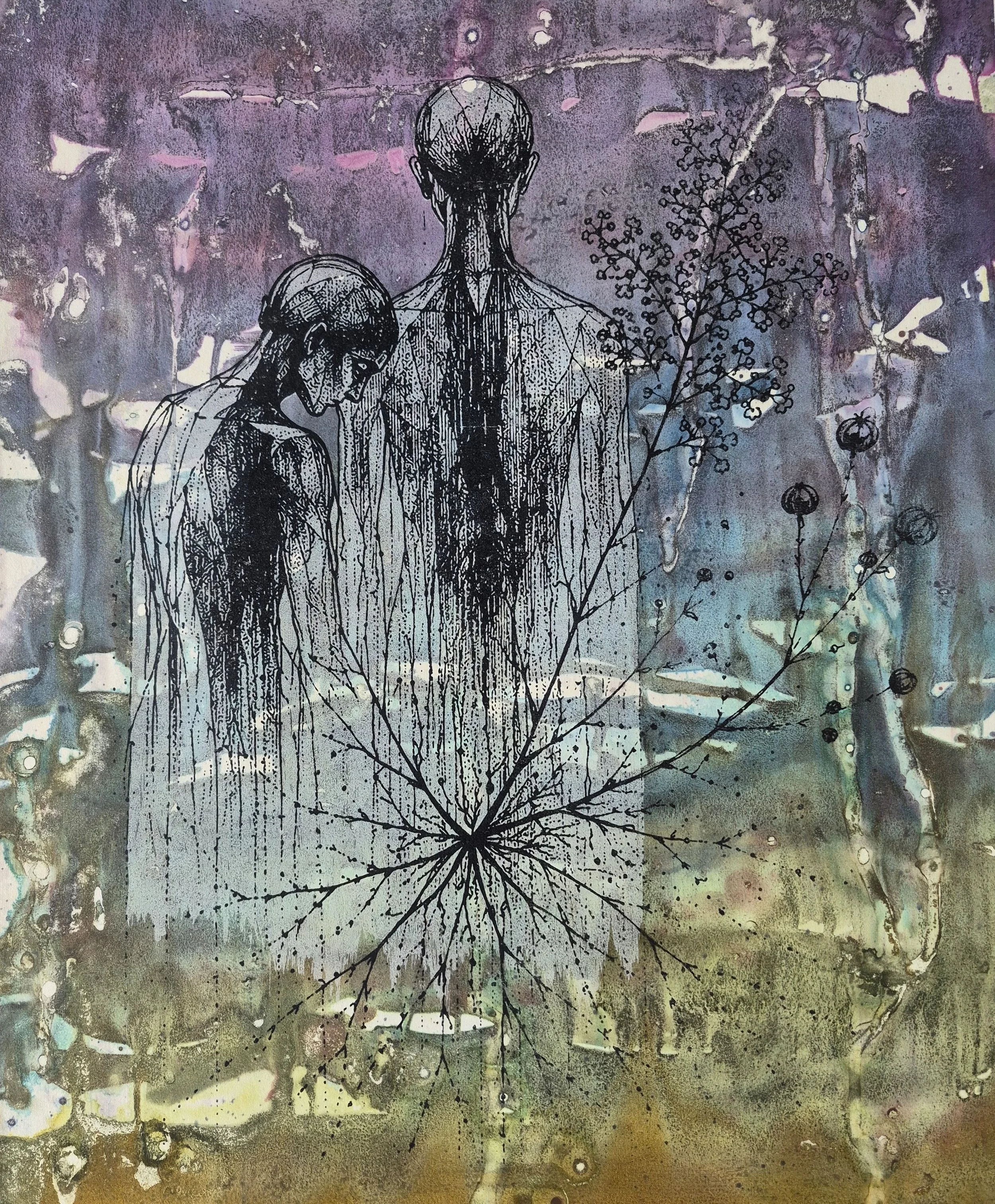   What We Leave in One Another   Monoserigraph  16x20  2026 