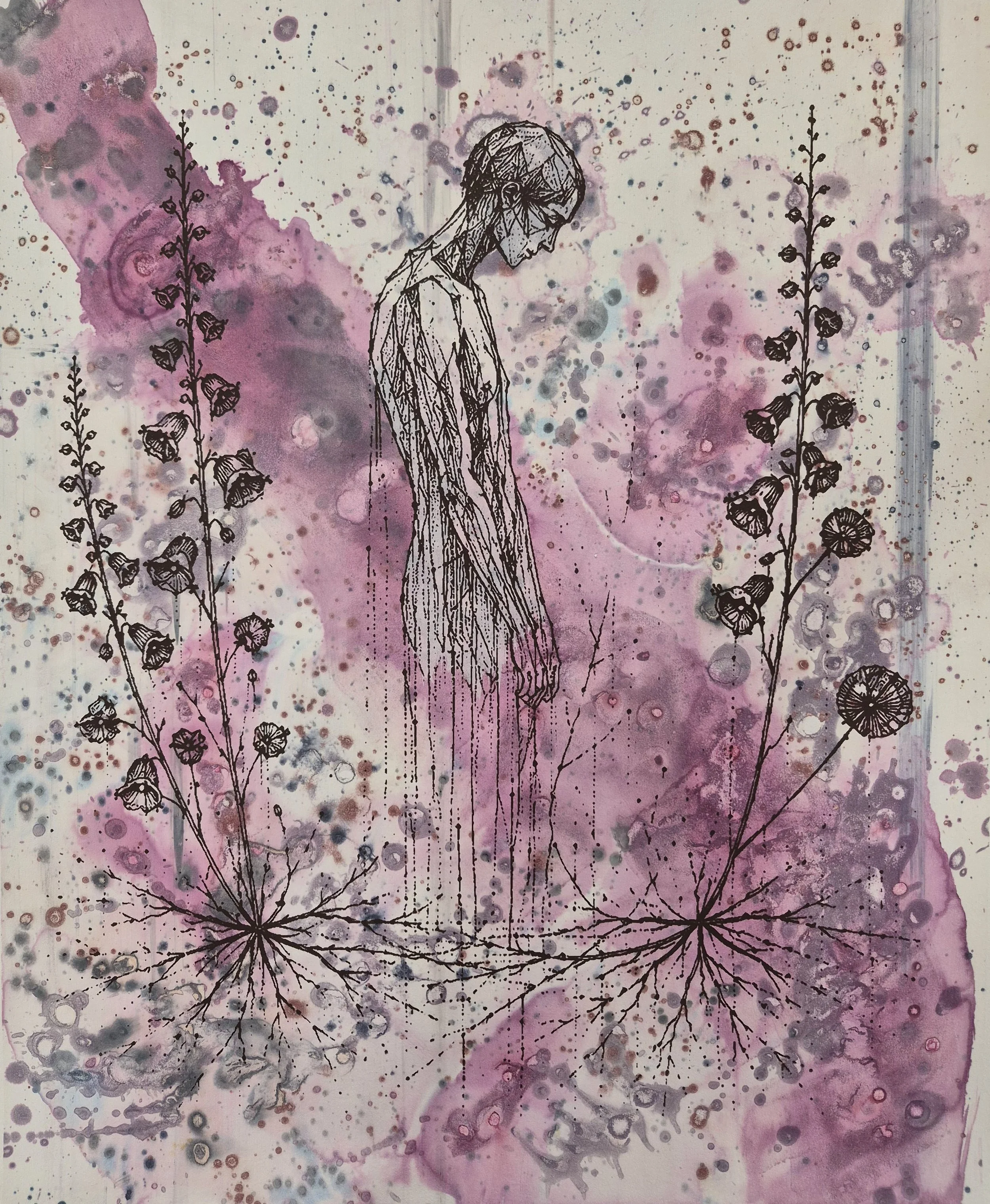   Between What Was and What Comes Next   Monoserigraph  16x20  2026 