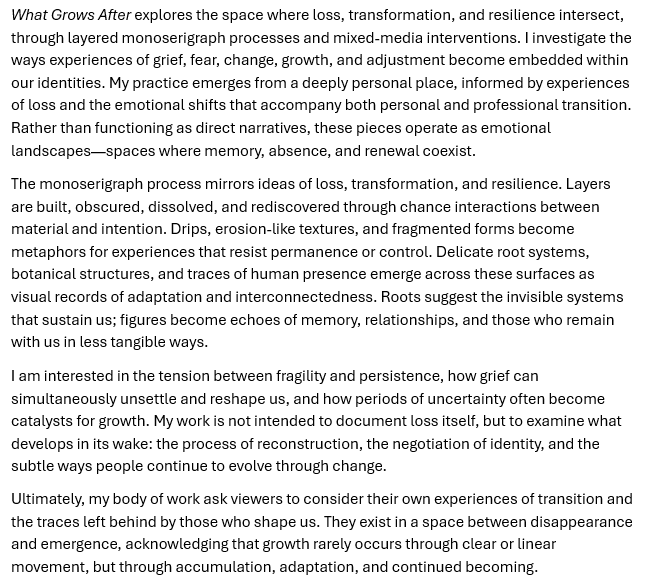  Artist Statement 