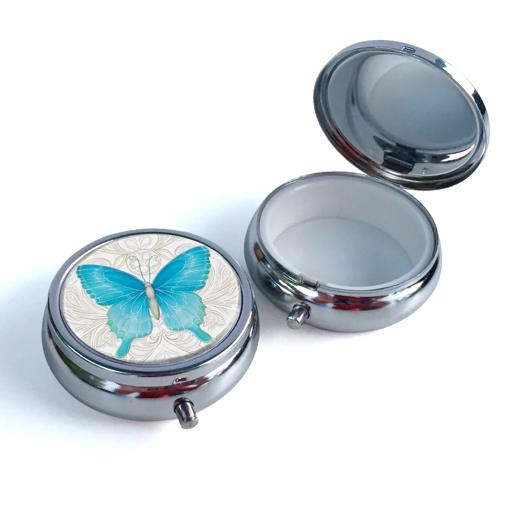 Pill Box- Blue Butterfly