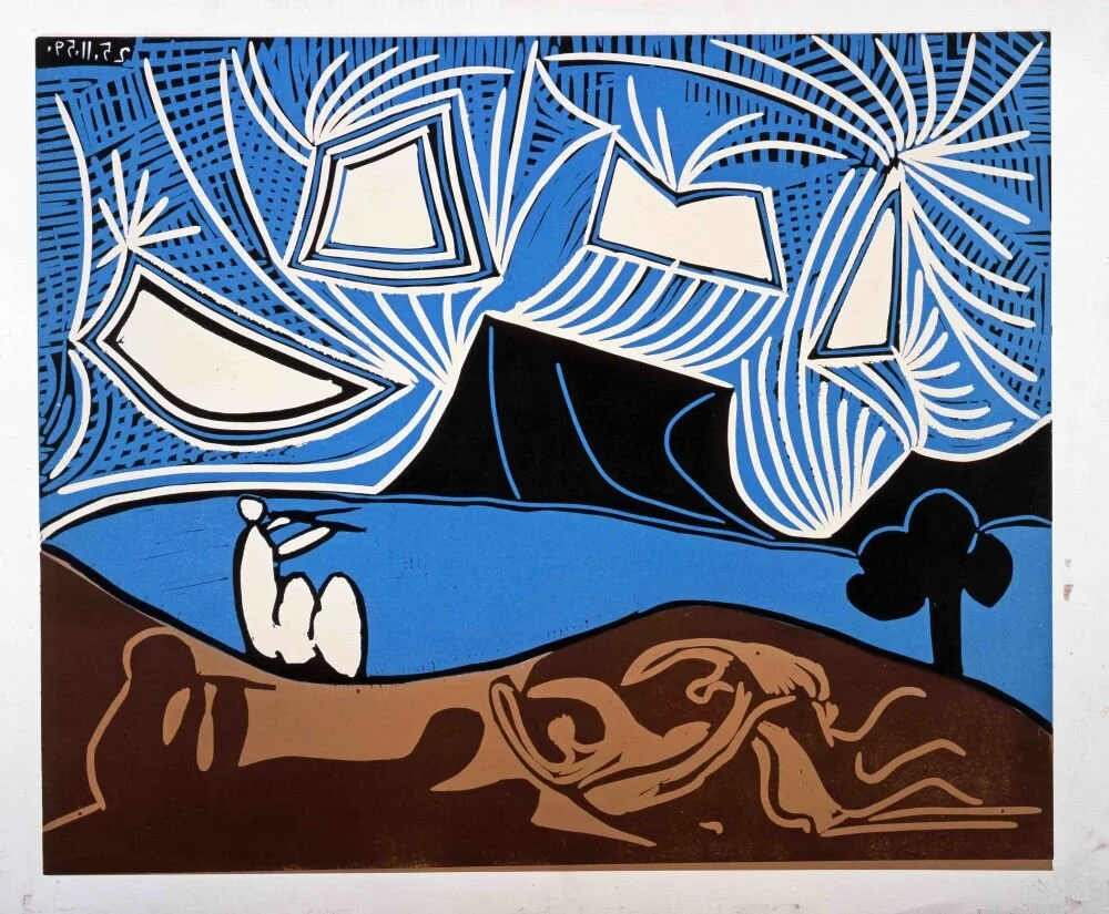 A Picasso linocut (a type of printmaking) that coincidentally lives in my hometown, Saskatoon, SK at the Remai Modern.