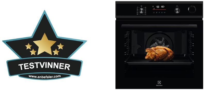 Den integrerte stekeovnen OOP848NB fra Electrolux er testvinner