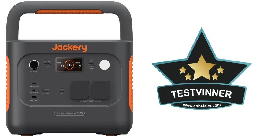 Jackery Explorer 1000 v2 er testvinner blant markedets billigere power stations