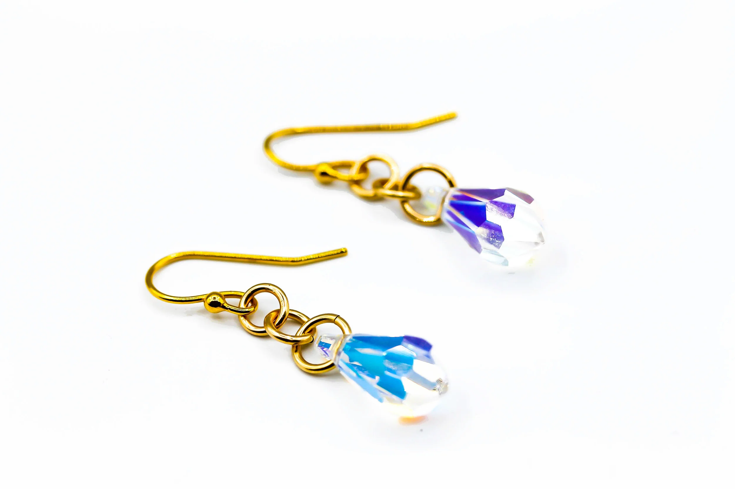 Gold Swarovski Earrings 