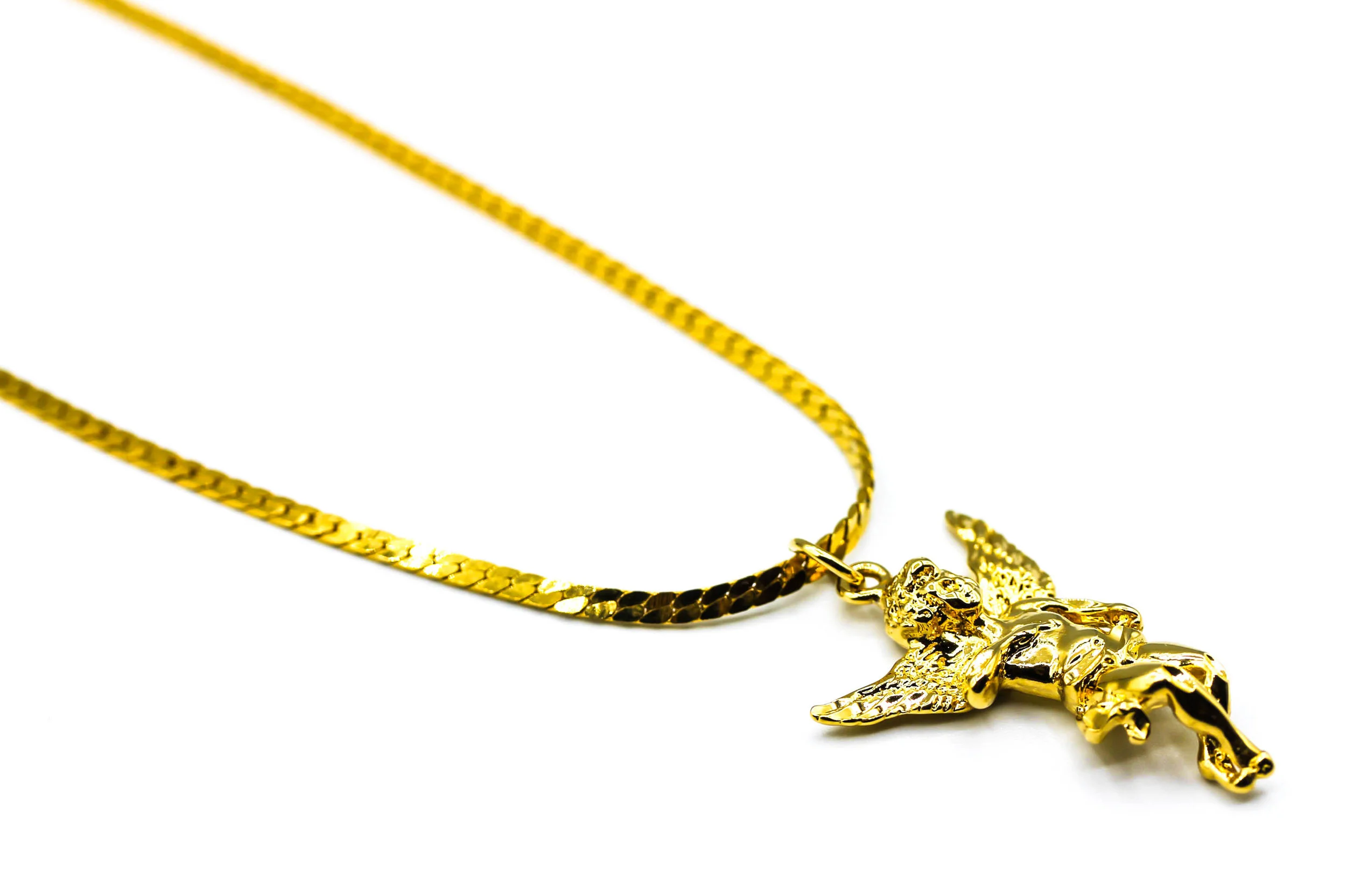 Gold Guardian Angel- Herringbone Chain .jpg