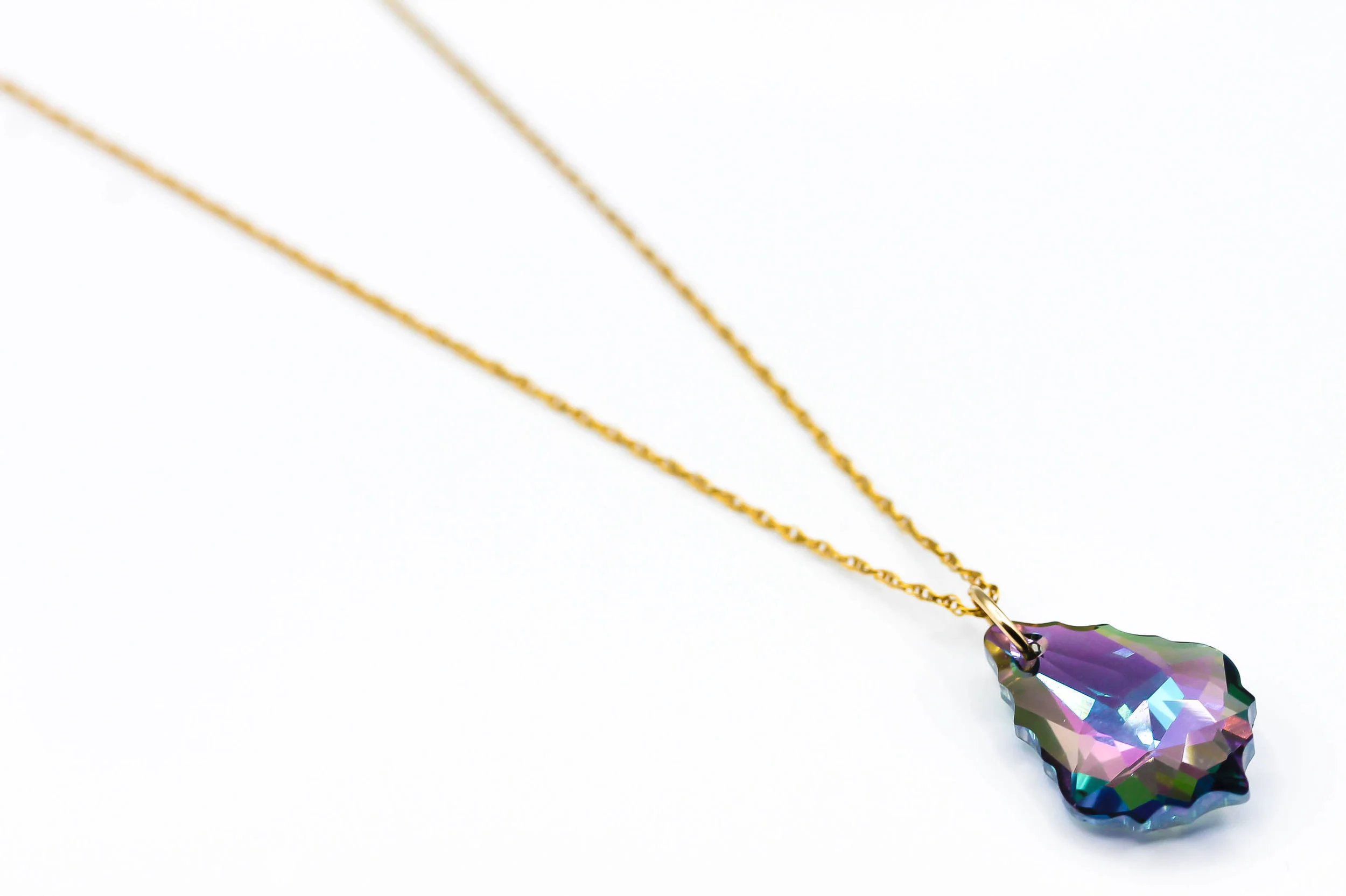 Lavender Fluorescent Swarovski Chain